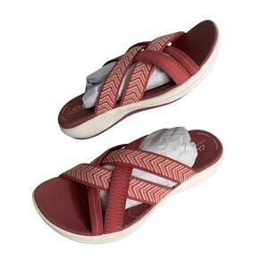 Clarks Cloudsteppers Slide Sandals Mira Grove Dusty Rose Size 8.5 M